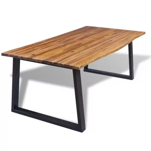 vidaXL Stół jadalniany z drewna akacjowego, 200 x 90 cm - Stoły - miniaturka - grafika 1