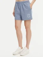 Spodenki damskie - Tommy Hilfiger Szorty sportowe UW0UW05794 Niebieski Regular Fit - miniaturka - grafika 1