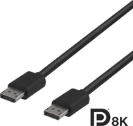 Kable komputerowe i do monitorów - Kabel Deltaco DisplayPort kabelis DELTACO 8K, DP 1.4, 3m, juodas / DP8K-1030-K / 00110016 - miniaturka - grafika 1