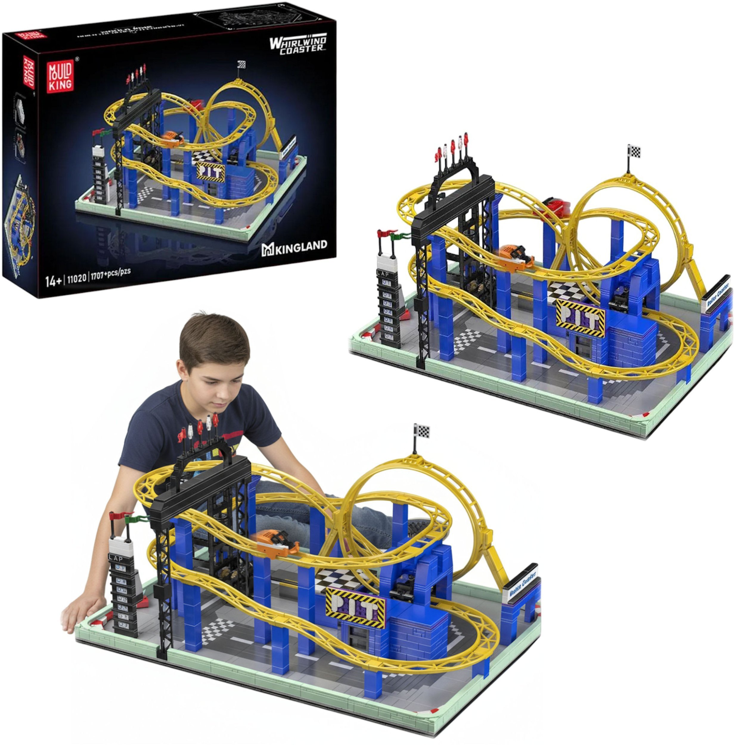 Coil klocki konstrukcyjne zestaw 1707 el. elementów kolejka górska