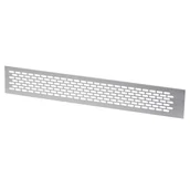 Kratki wentylacyjne - Kratka wentylacyjna do mebli 480 x 80 mm Srebrna GTV - miniaturka - grafika 1