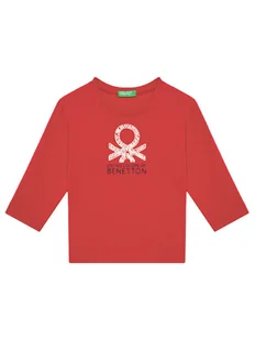 United Colors Of Benetton Bluzka 3I1XG10HS Czerwony Regular Fit - Bluzki damskie - miniaturka - grafika 1