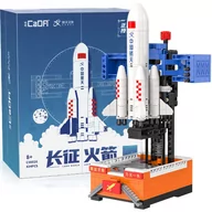 Klocki - Klocki konstrukcyjne CaDA Realistyczny Model biała rakiety kosmicznej Long March 25 cm 434 elementy - miniaturka - grafika 1
