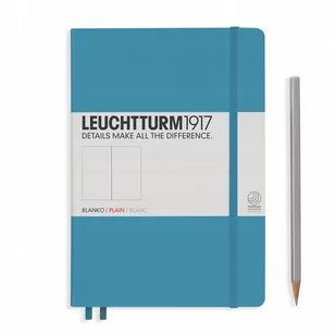 Leuchtturm 1917 notatnik Medium (A5), twarda okładka, 249 stron, Nordic Blue pusty 354587 - Szkolne artykuły papiernicze - miniaturka - grafika 1