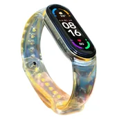 Etui i futerały do telefonów - Zamienna silikonowa opaska pasek bransoleta bransoletka do Xiaomi Mi Band 6 / 5 żółty - miniaturka - grafika 1