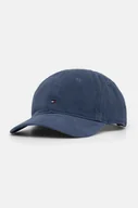 Czapki męskie - Tommy Hilfiger czapka z daszkiem bawełniana kolor granatowy gładka AM0AM12531 - miniaturka - grafika 1