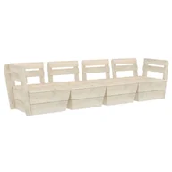 Sofy ogrodowe - vidaXL Ogrodowa sofa 4-osobowa z palet, impregnowane drewno świerkowe - miniaturka - grafika 1