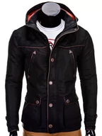 Kurtki męskie - Kurtka - czarna C213 - miniaturka - grafika 1