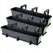 Donice - Skrzynka balkonowa z uchwytami Oste grafit 80 cm, 3 szt. - miniaturka - grafika 1