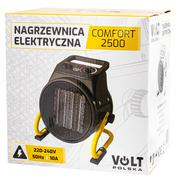 Nagrzewnice - Nagrzewnica elektryczna grzejnik farelka z termostatem 2,5 kW COMFORT VOLT POLSKA - miniaturka - grafika 1