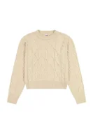 Swetry damskie - SWETER DAMSKI WRANGLER 112356472 WORN WHITE L - miniaturka - grafika 1