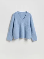 Swetry damskie - Reserved - Sweter oversize - niebieski - miniaturka - grafika 1
