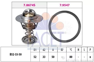 Termostat, płyn chłodzący Facet 7.8674 - Termostaty - miniaturka - grafika 1