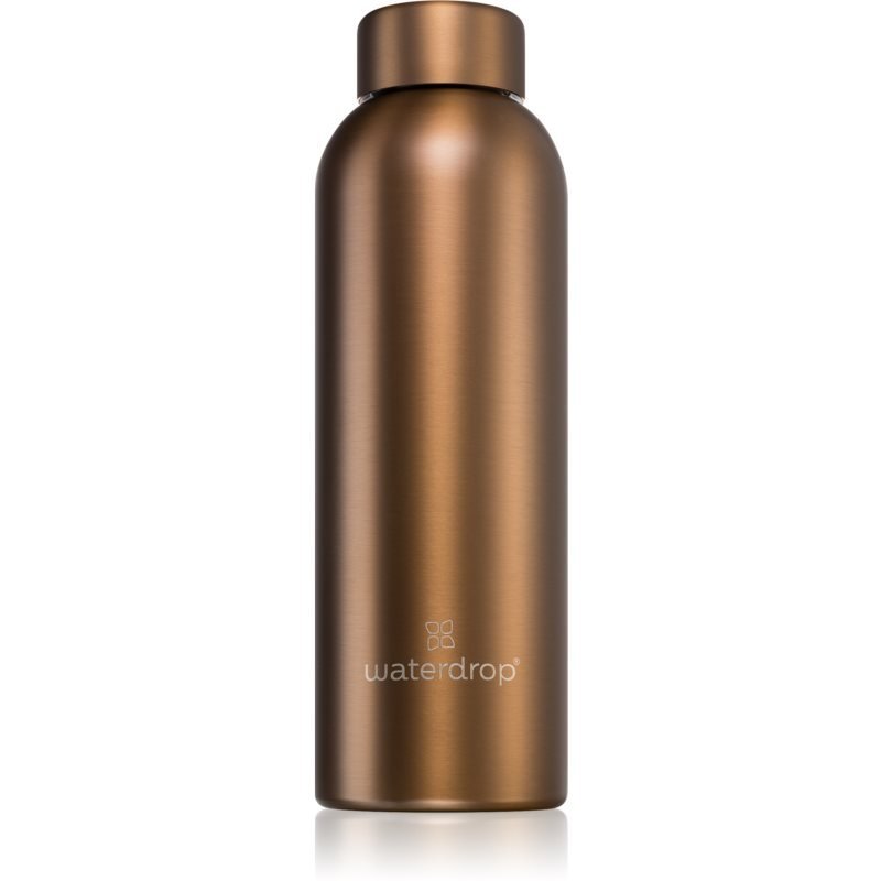 Waterdrop Thermo Steel Metal butelka na wodę ze stali nierdzewnej kolor Bronze Brushed 600 ml