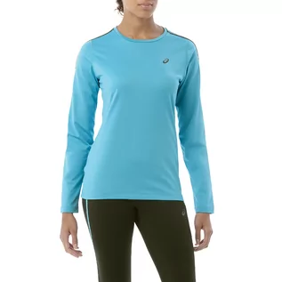 Bluzy sportowe damskie - Asics BLUZA DAMSKA LS WINTER TOP AQUARIUM 62342 4549846160364 - grafika 1