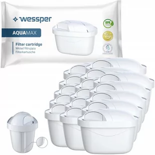16x Wessper AquaMax Zamienny filtr/wkład wody do dzbanków: Brita, Aquaphor, Wessper, Dafi (ZAMIENNIK) - Wkłady filtrujące - miniaturka - grafika 1