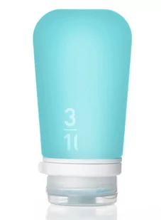 Podróżna butelka na szampon do samolotu Humangear GoToob+ L - aqua - Butelki dla niemowląt - miniaturka - grafika 1