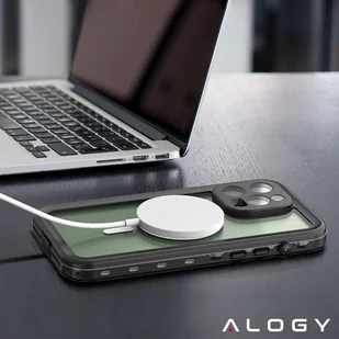 Etui Wodoodporne Alogy IP68 Case z przezroczystym tyłem Pancerna obudowa 360 do MagSafe do Apple iPhone 14 Pro Max - Etui i futerały do telefonów - miniaturka - grafika 7