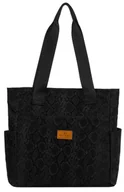 Torebki damskie - Torebka Shopper Damska Duża Shopperka Na Ramię Torba Rovicky Na Zakupy Pojemna Czarna - miniaturka - grafika 1