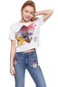 Koszulki i topy damskie - Wrangler, T-shirt damski, Crop Tee White W7382Ev12, rozmiar M - miniaturka - grafika 1