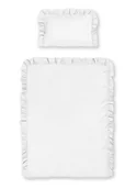 Pościel dla dzieci - Pościel do łóżeczka z falbanką biała 90x120 Detexpol - miniaturka - grafika 1