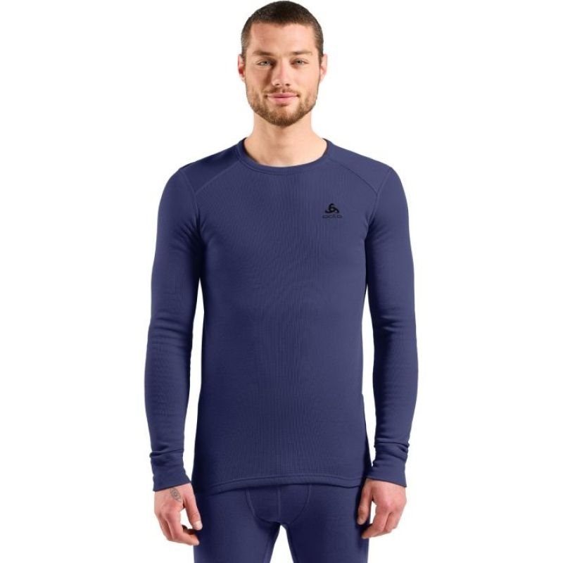 Bielizna termoaktywna z długim rękawem Odlo BL TOP crew neck l/s ACTIVE WARM roz. L Niebieska