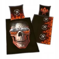 Pościel - Pościel bawełniana ANNE STOKES Moto Fantasy Legend Gotyk 140x200 Czaszka Skull Płomienie - miniaturka - grafika 1
