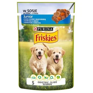 Friskies Junior Kurczak i marchew 100 g - Mokra karma dla psów - miniaturka - grafika 1