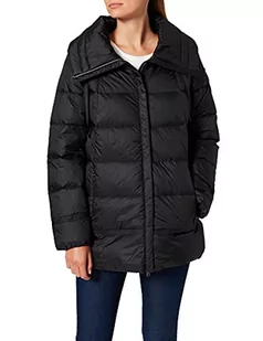 Geox Damski płaszcz puchowy, czarny, 38 - Płaszcze damskie - miniaturka - grafika 1