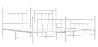 Łóżka - Małżeńskie białe łóżko metalowe 160x200 cm A4-G31 - miniaturka - grafika 1