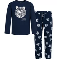 Piżamy chłopięce - Piżama z długim rękawem dla chłopca, z niedźwiedziem, granatowa 3-8 lat - miniaturka - grafika 1