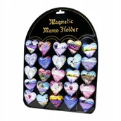 Magnesy - Szklany magnes na lodówkę serce lawenda - miniaturka - grafika 1