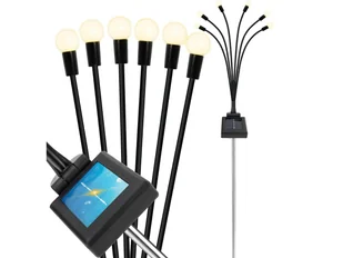 Lampa Solarna Wbijana Kuleczki 6 Led Lampka Ogrodowa Kule Kulki - Lampy ogrodowe - miniaturka - grafika 1