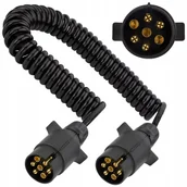 Akcesoria do przyczep i kamperów - Przewód Spiralny Do Przyczepy Wtyczka 7 Pin 12V 3M - miniaturka - grafika 1