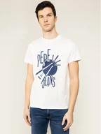 Koszulki męskie - Pepe Jeans T-Shirt Blackford PM506909 Beżowy Regular Fit - miniaturka - grafika 1