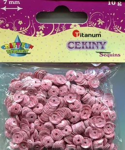 Cekiny różowe paski 7mm 10g - Scrapbooking - miniaturka - grafika 1