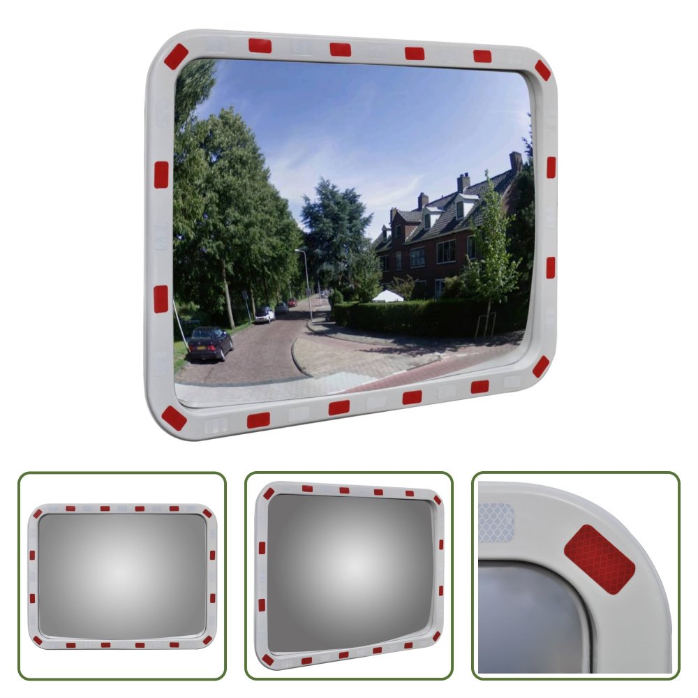 Lustro Traffic Store wypukłe kwadratowe 40×80 cm z odblaskami