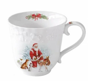 Easy Life Nuova R2s KUBEK PORCELANOWY NA GWIAZDKĘ Święty Mikołaj w zimowym lesie R2460CARL - Ozdoby bożonarodzeniowe - miniaturka - grafika 1