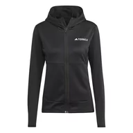 Bluzy damskie - Bluza z kapturem damska adidas TERREX XPERIOR FL czarna IB1823-S - miniaturka - grafika 1