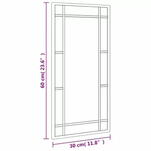 Lustro ścienne, czarne, 30x60 cm, prostokątne, żelazo  Lumarko! - Lustra - miniaturka - grafika 9