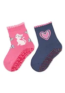 Skarpetki damskie - Sterntaler Unisex dziecięce błyszczące skarpety Flitzer AIR DP kota, różowe, normalne, Rosa, 18 - miniaturka - grafika 1
