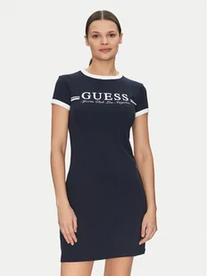 Guess Sukienka codzienna V5GK02 KCQX1 Granatowy Slim Fit - Sukienki - miniaturka - grafika 1