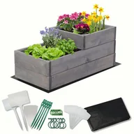 Szklarnie ogrodowe - Skrzynia na warzywa warzywniak inspekt IMPREGNOWANY 30x60 ZESTAW ECO / Wamar-Sosenka - miniaturka - grafika 1
