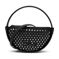 Torebki damskie - Karl Lagerfeld Torebka na ramię k/signature z dodatkiem skóry - miniaturka - grafika 1