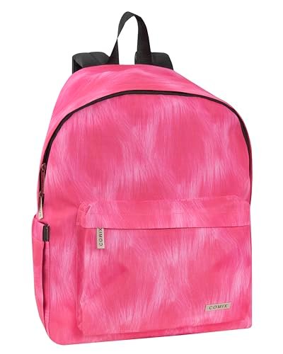 Comix - Plecak szkolny dla dziewczynek i dziewcząt, wyściełany i wzmocniony plecaki szkolne, regulowane ramiączka, komora główna, kieszeń przednia i kieszeń boczna, 30 x 40 x 17 cm, Fioletowy, cm