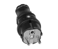 Wtyczki i adaptery - Wtyczka gumowa czarna IP44 (1LM) - miniaturka - grafika 1