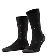 Skarpetki męskie - FALKE Mężczyźni Skarpety Dot M SO Bawełna z wzorem 1 Para, Szary (Anthracite Melange 3096), 39-42 - miniaturka - grafika 1