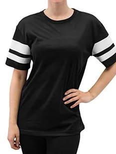 Urban Classics Damska koszulka w paski z siateczki, Blk/Wht, M - Koszulki i topy damskie - miniaturka - grafika 1