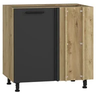 Szafki kuchenne - Kuchenna szafka narożna dąb craft + antracyt D4-R79 - miniaturka - grafika 1