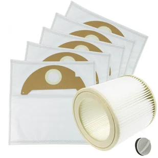FILTR ZMYWALNY WORKI 5x DO KARCHER A2004 2054 WD2 - Worki do odkurzaczy - miniaturka - grafika 1